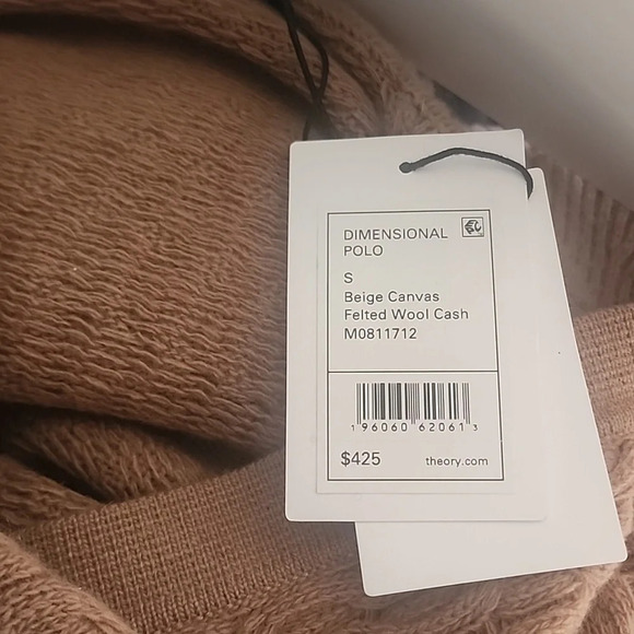 THEORY CABLE KNIT SWEATER IN FELTED WOOL- CASHMERE SIZE S - Picture 4 of 4